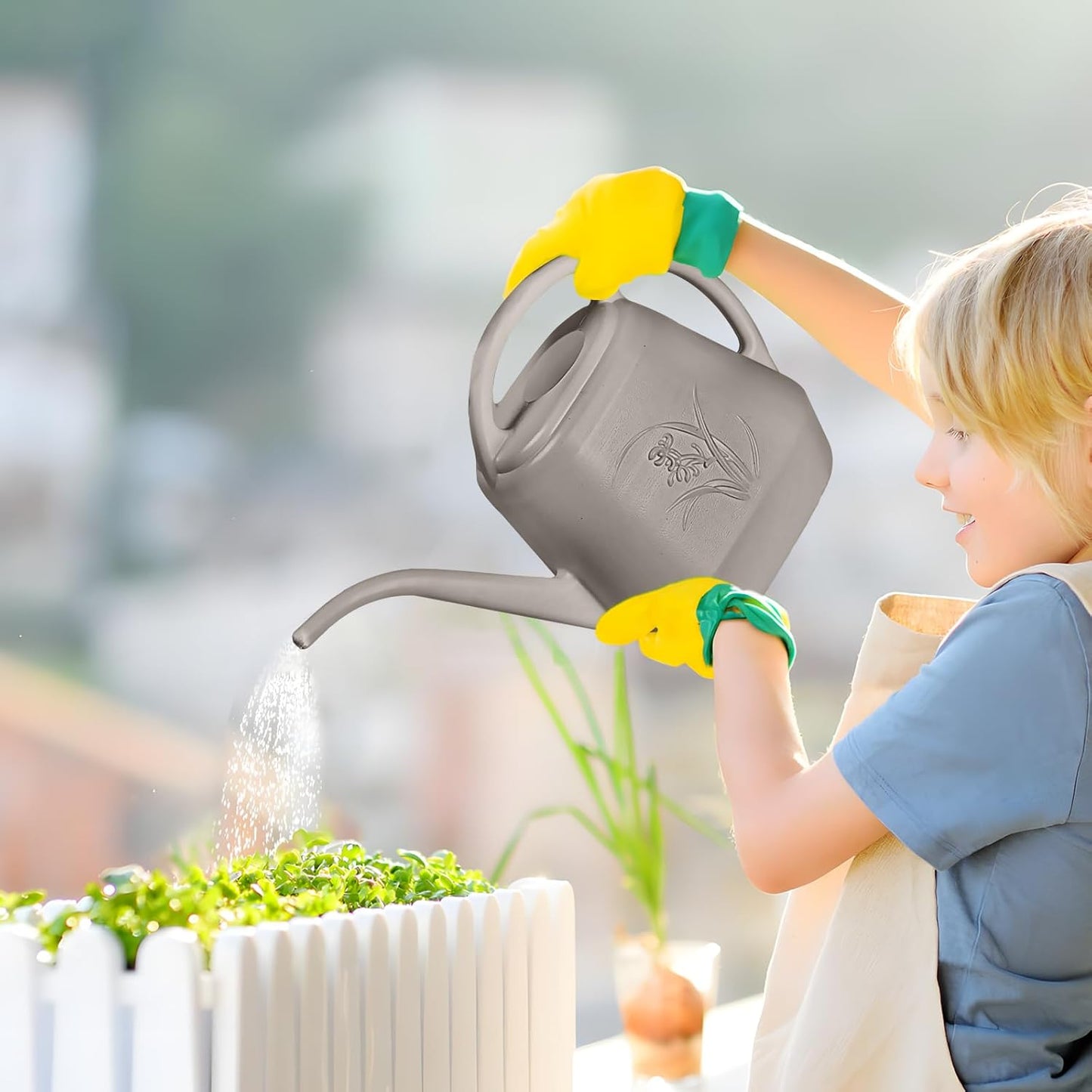 Plastic Watering Can - Wine Red - 1 Gallon