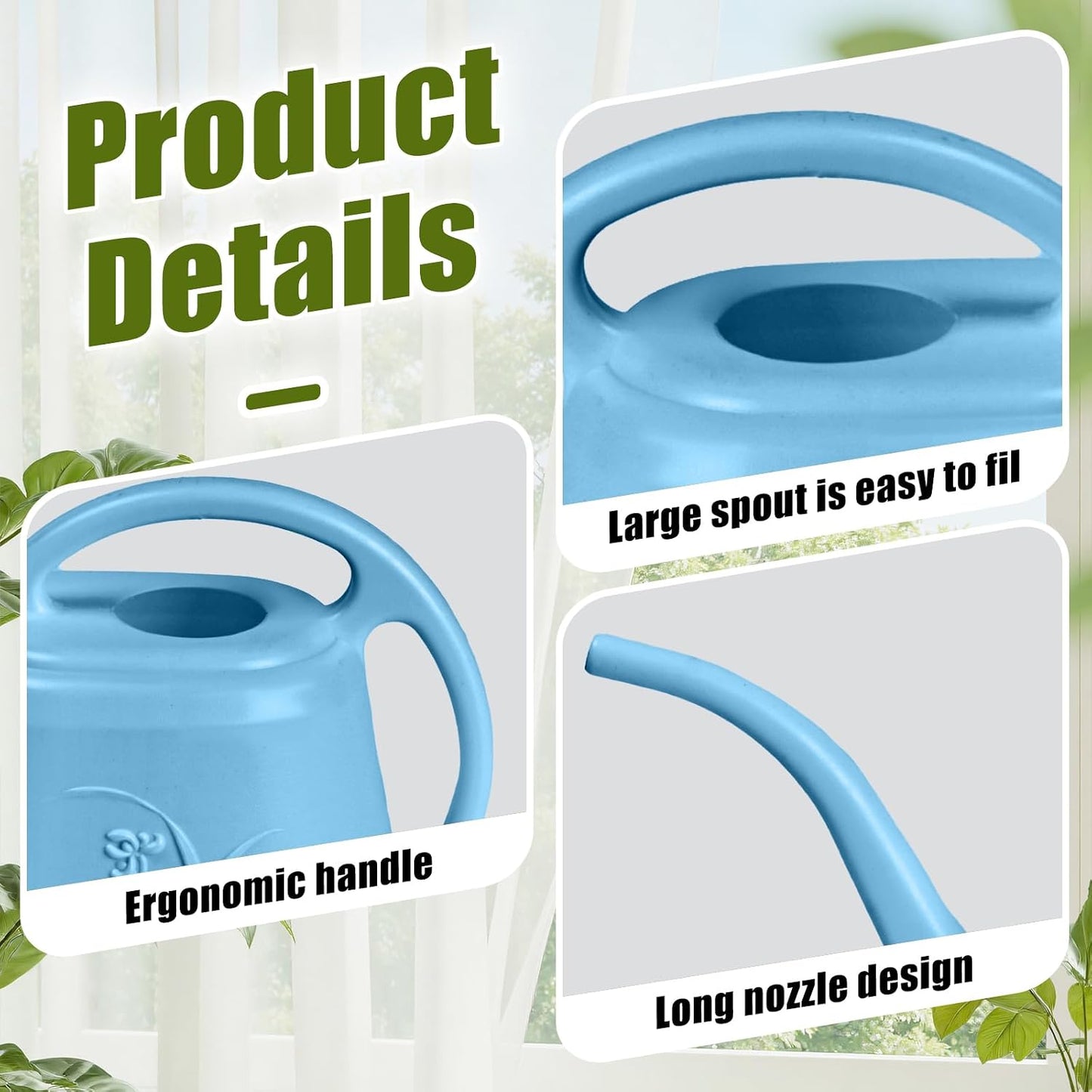 Plastic Watering Can - Wine Red - 1 Gallon