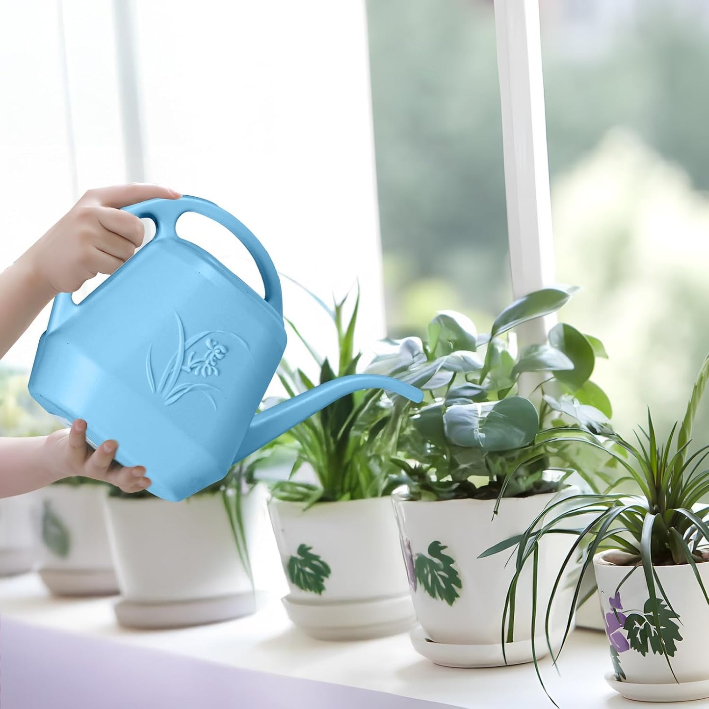 Plastic Watering Can - Wine Red - 1 Gallon