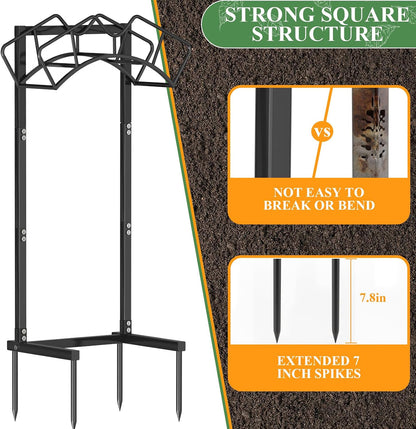 Super Stable Garden Hose Holder, Water Hose Reel holds 160ft, Black