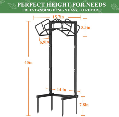 Super Stable Garden Hose Holder, Water Hose Reel holds 160ft, Black