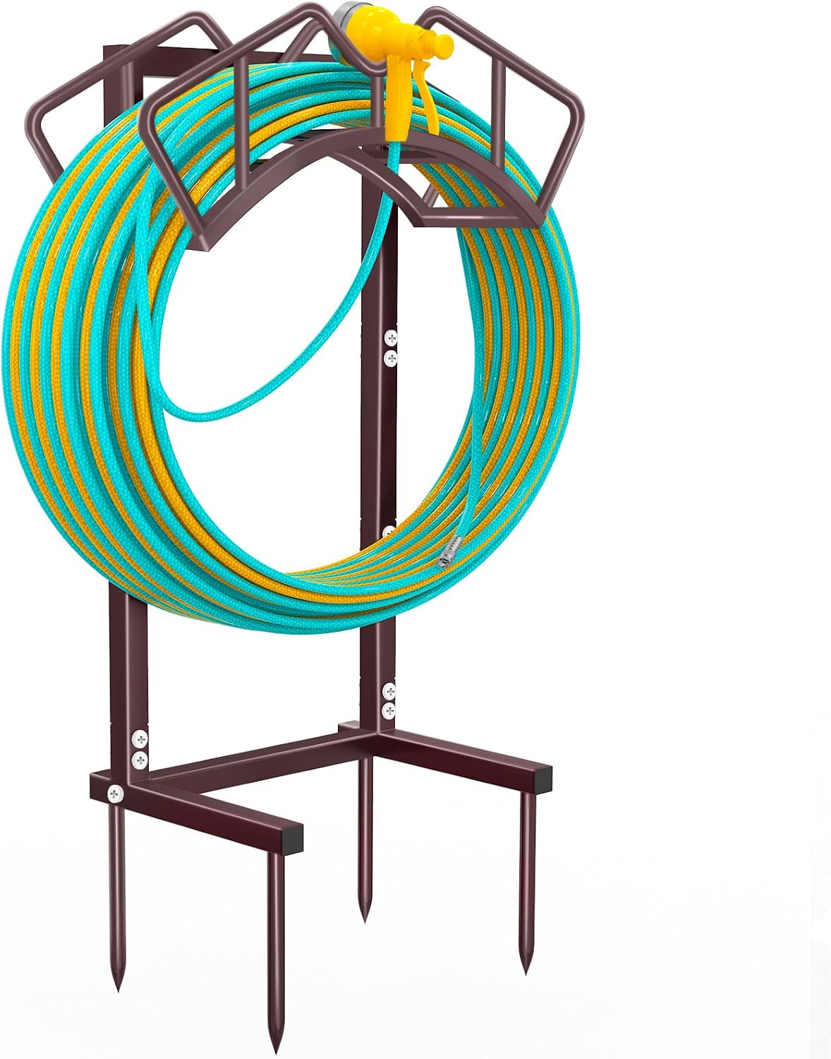 Super Stable Garden Hose Holder, Water Hose Reel holds 160ft, Black