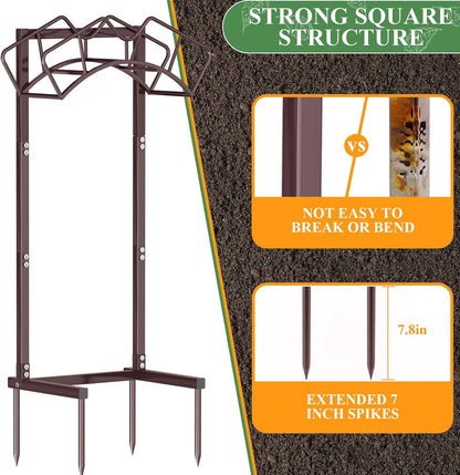 Super Stable Garden Hose Holder, Water Hose Reel holds 160ft, Black