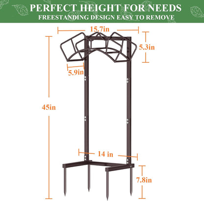 Super Stable Garden Hose Holder, Water Hose Reel holds 160ft, Black