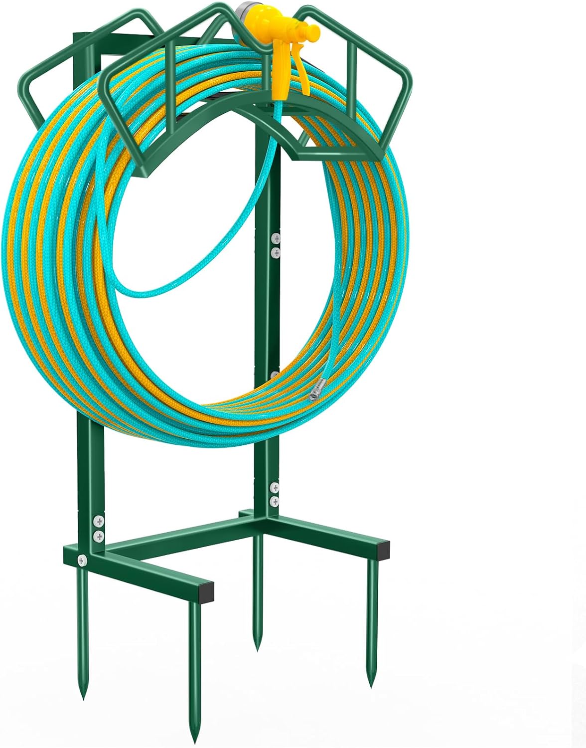Super Stable Garden Hose Holder, Water Hose Reel holds 160ft, Black