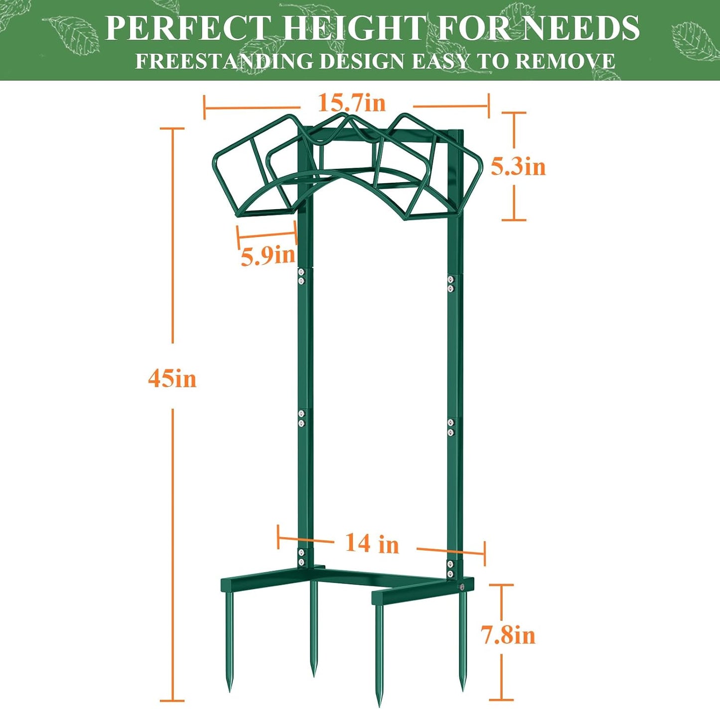 Super Stable Garden Hose Holder, Water Hose Reel holds 160ft, Black