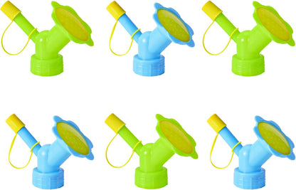 6PCS Watering Can Sprinkler Head Dual Head Bottle Cap Sprinkler Set - Plastic Watering Can Nozzle for Indoor Seedlings and Plants