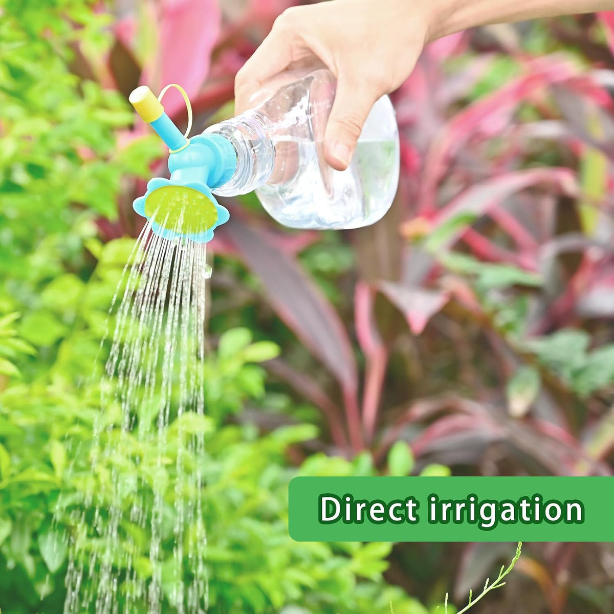 6PCS Watering Can Sprinkler Head Dual Head Bottle Cap Sprinkler Set - Plastic Watering Can Nozzle for Indoor Seedlings and Plants