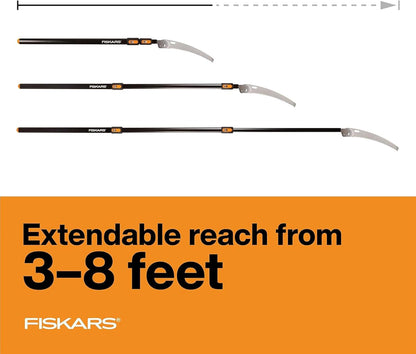 7-13 Ft DualAction Extendable Pole Pruner, Telescoping Tree Pruner