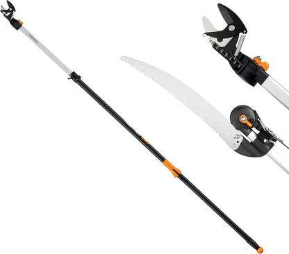 7-13 Ft DualAction Extendable Pole Pruner, Telescoping Tree Pruner