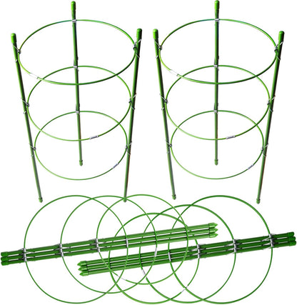 4 PCS Metal Plant Cages, Tomato Cages, Metal Garden Plant Supports, Plant Trellis, Plant Stakes for Tomato, Climbing Plant, Flower, Seedlings, 17.7" High, 7.1"/7.87"/8.66" Inner Diameter