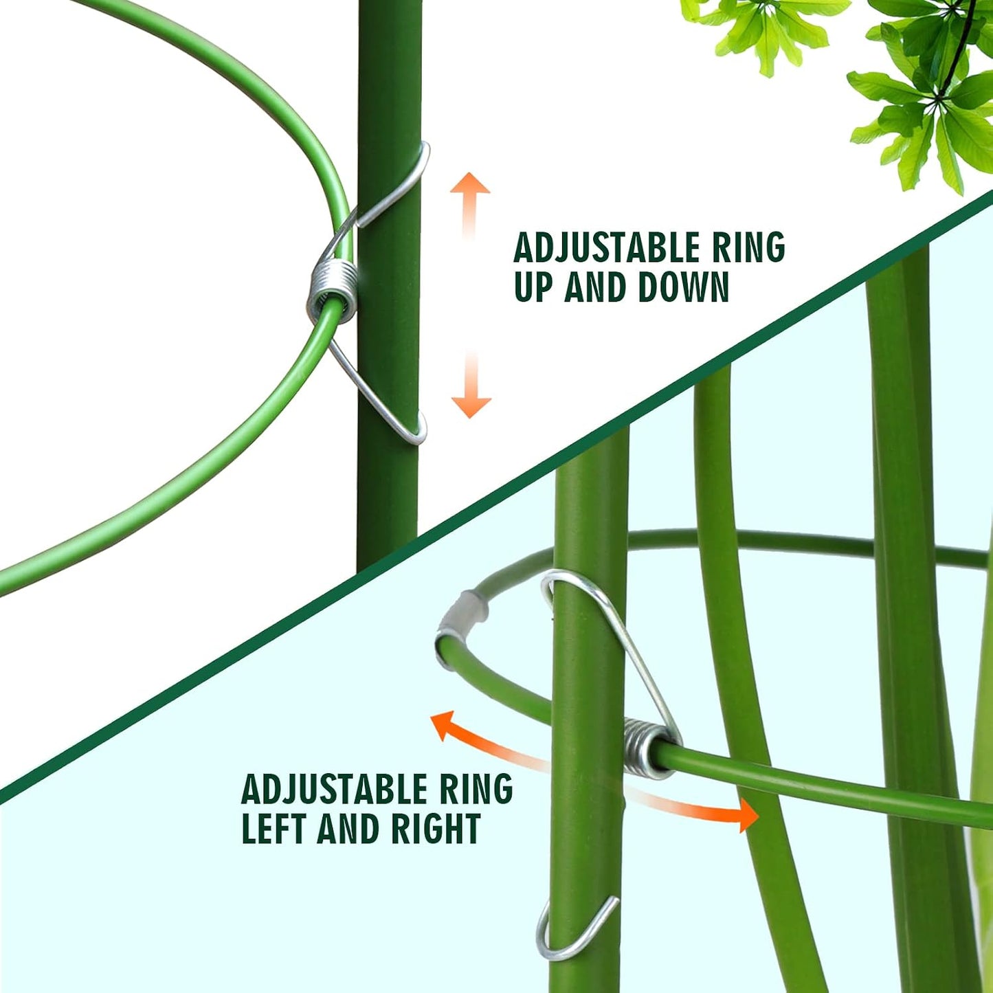 4 PCS Metal Plant Cages, Tomato Cages, Metal Garden Plant Supports, Plant Trellis, Plant Stakes for Tomato, Climbing Plant, Flower, Seedlings, 17.7" High, 7.1"/7.87"/8.66" Inner Diameter