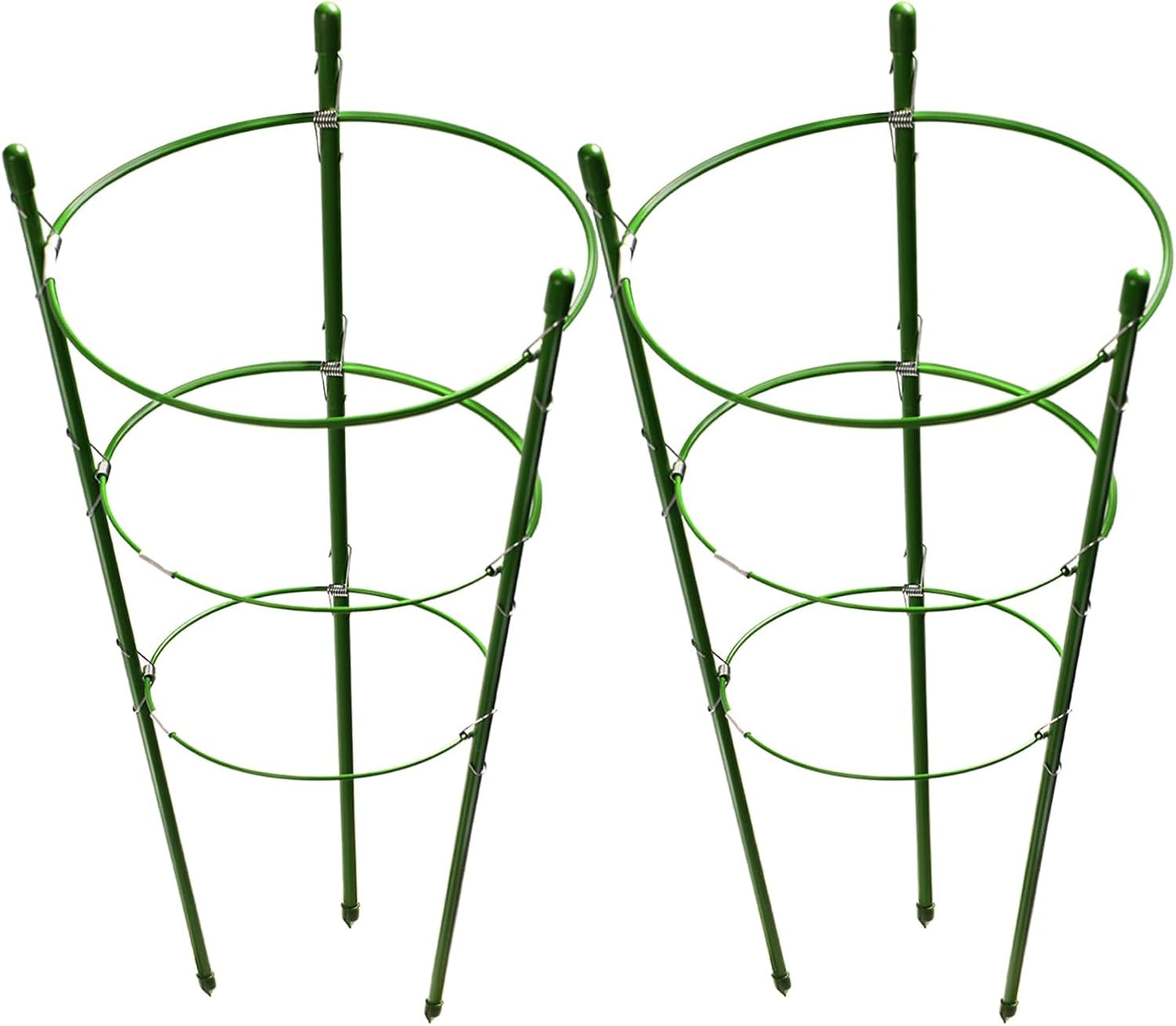 4 PCS Metal Plant Cages, Tomato Cages, Metal Garden Plant Supports, Plant Trellis, Plant Stakes for Tomato, Climbing Plant, Flower, Seedlings, 17.7" High, 7.1"/7.87"/8.66" Inner Diameter