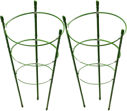 4 PCS Metal Plant Cages, Tomato Cages, Metal Garden Plant Supports, Plant Trellis, Plant Stakes for Tomato, Climbing Plant, Flower, Seedlings, 17.7" High, 7.1"/7.87"/8.66" Inner Diameter