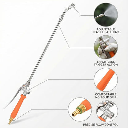 All Metal Sprayer Wand Replacement, Adjustable Garden Watering Wand, Stainless Steel Sprayer Nozzle, Pump Sprayer Wand for Gardening and Lawn Care