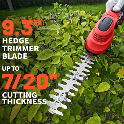 Hedge Trimmer for Milwaukee M18 18V Battery, Cordless 2 in 1 Grass Shear & Hedge Trimmer with Brushless Motor, Fitted Dual-Action Blades,Gardening Tool for Lawns, Hedges (Battery Not Included)