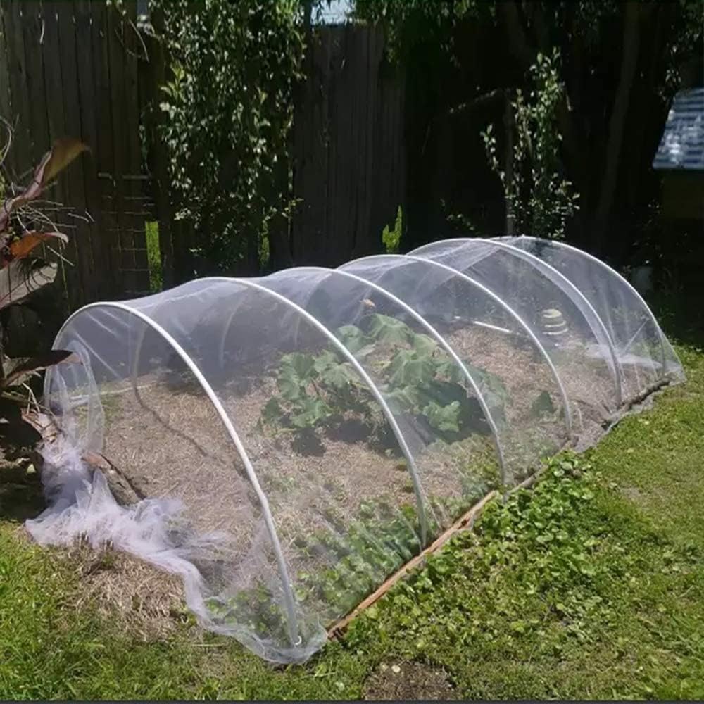 Garden Netting 6'x10' Insect Pest Barrier Bird Netting for Garden Protection,Row Cover Mesh Netting for Vegetables Fruit Trees and Plants,White - Colors B
