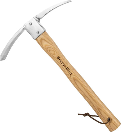 2-in-1 Hand Hoe & Cultivator,14" Garden Tool with Wood Handle