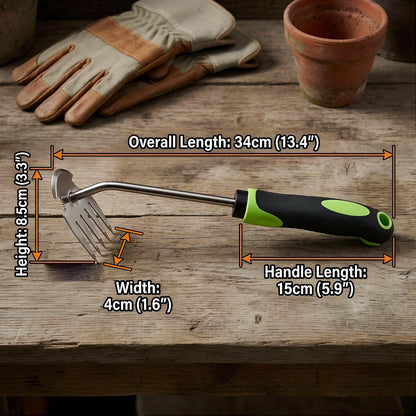 Weed Remover Tool, Hand Weeder Puller Tool, Portable Garden Weeder Tool for Vegetable Gardening Backyard Farm Planting & Uprooting Weeding Tool (Rubber Handle)