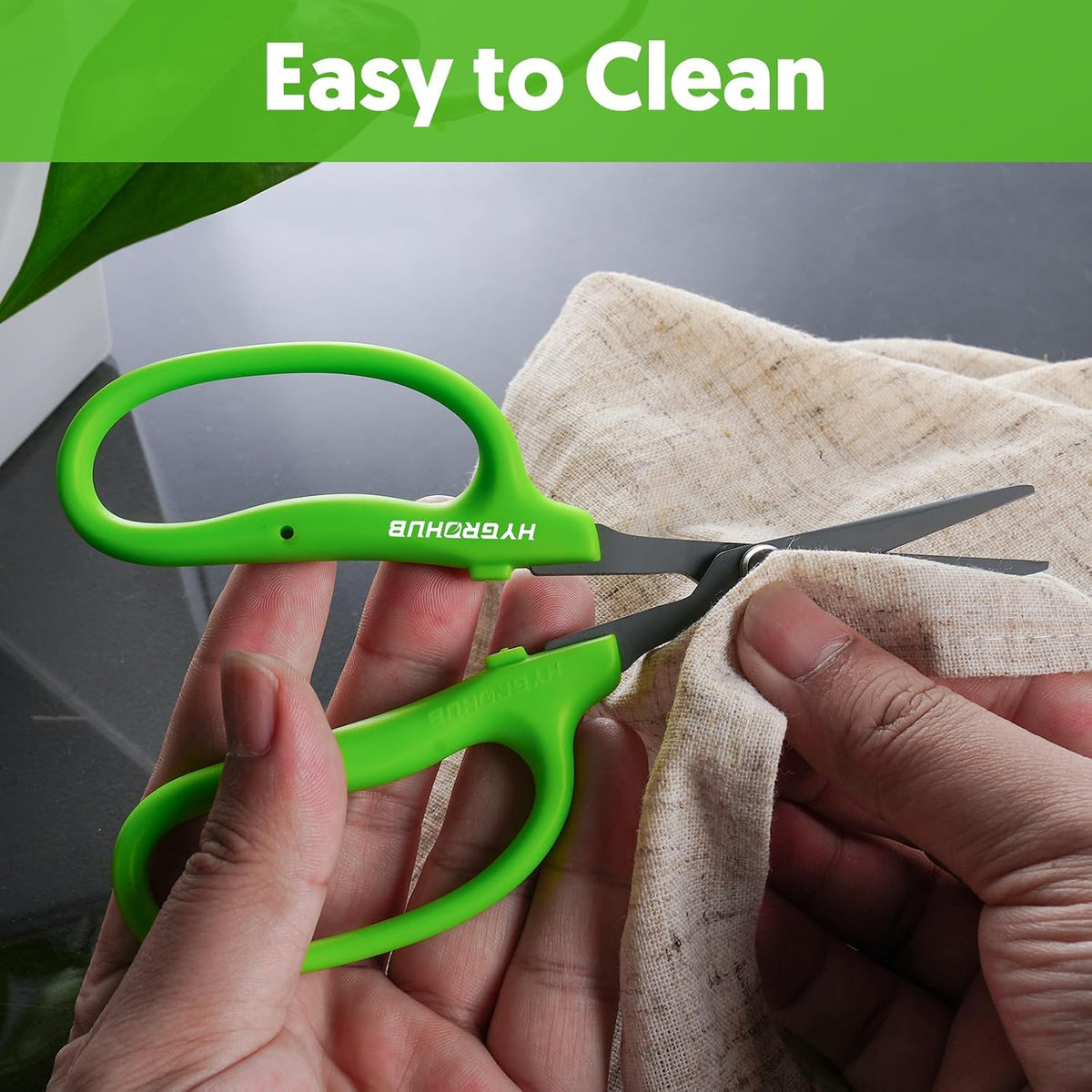 Garden Scissors, 6-in Curved Blade Pruning Shears, Non-Stick Coated Steel