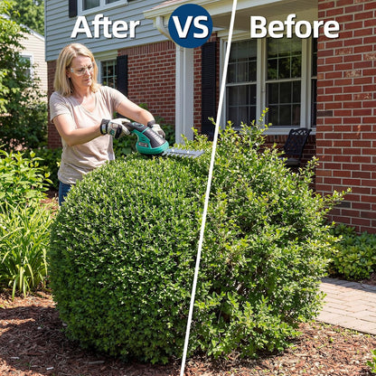 20V 2-in-1 Cordless Hedge Trimmer with 2 Batteries