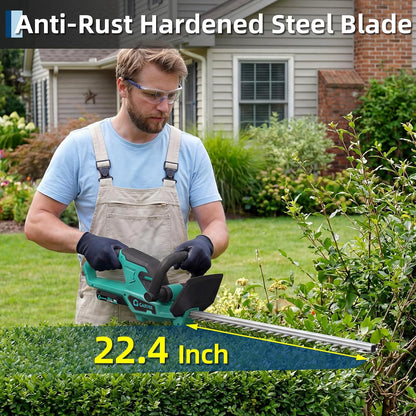 20V 2-in-1 Cordless Hedge Trimmer with 2 Batteries