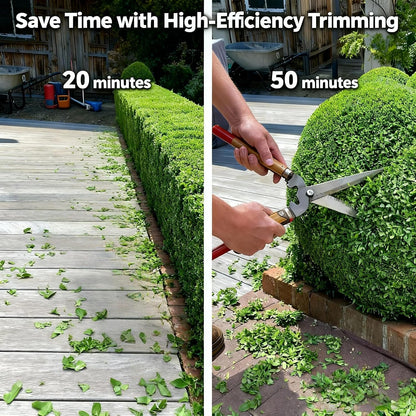 20V 2-in-1 Cordless Hedge Trimmer with 2 Batteries