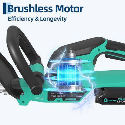 20V 2-in-1 Cordless Hedge Trimmer with 2 Batteries