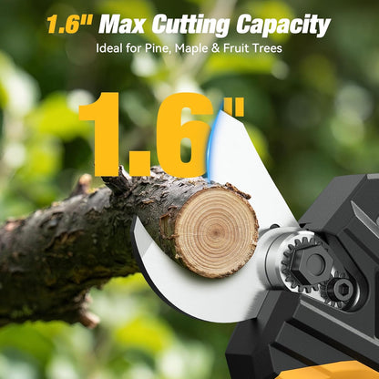 2-In-1 Electric Pruning Shears for De-walt 20v Max Battery, 1.6" Cutting Diameter Cordless Pole Pruners 20v - Brushless Motor, 4 Modes Electric Pruning Shears for Gardening & Tree Trimmer (No Battery)