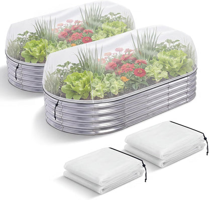 Plant Covers Freeze Protection, Rectangular Plant Cover for Winter, Frost Cloth Plant Freeze Protection for Outdoor Plants, Raised Garden Bed Cover,Winter Frost Blanket with Insulated Liner Drawstring