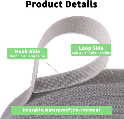 Plant Ties 131ft Feet, Plant Tape Reusable Nylon Hook and Loop Tape, Garden Strap for Climbing Plants Supports, Tree Ties for Flower Vine Tomato Branches, Cable Wire (Black)