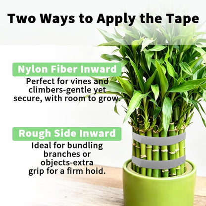 Plant Ties 131ft Feet, Plant Tape Reusable Nylon Hook and Loop Tape, Garden Strap for Climbing Plants Supports, Tree Ties for Flower Vine Tomato Branches, Cable Wire (Black)