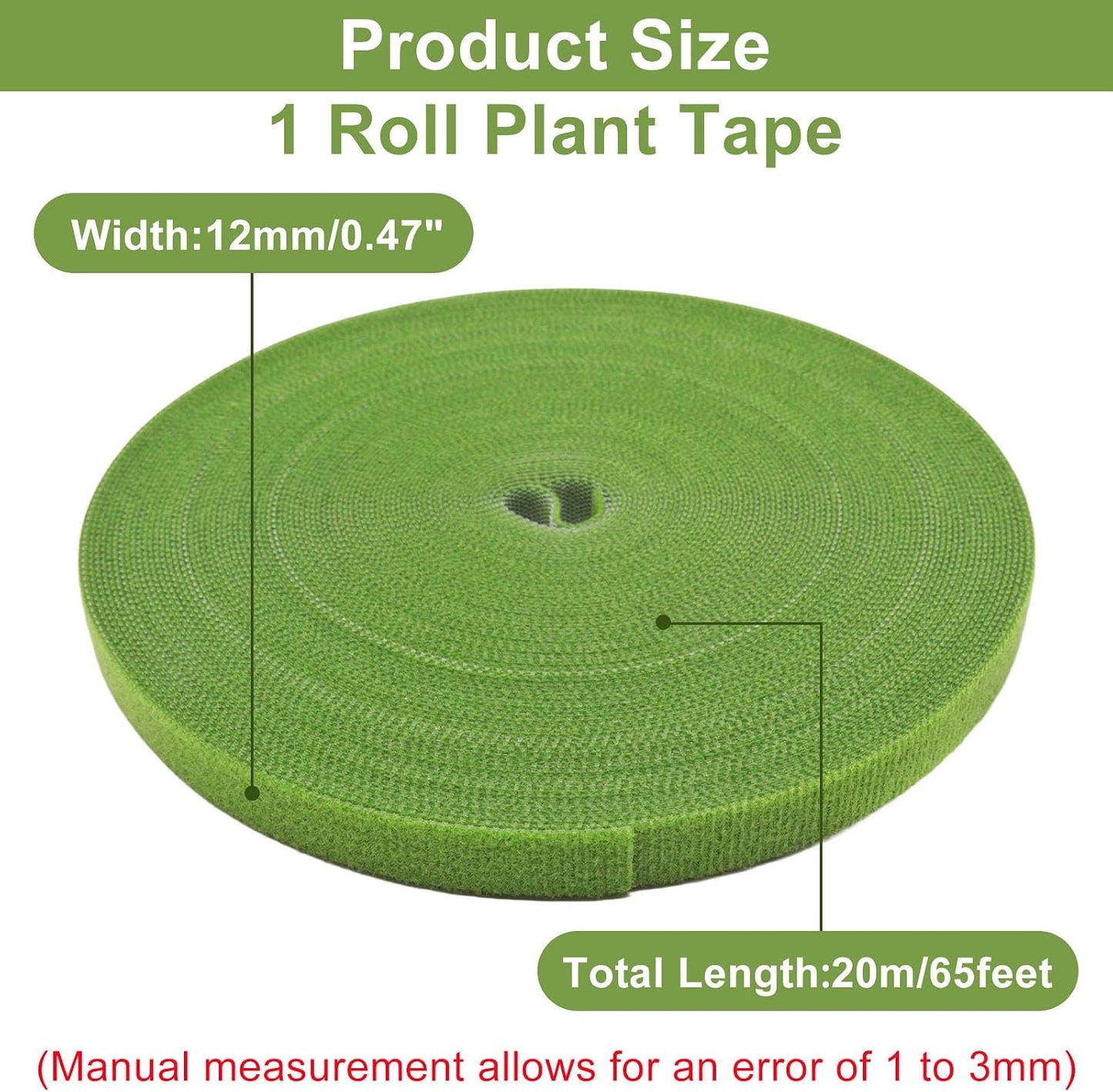 Plant Ties 131ft Feet, Plant Tape Reusable Nylon Hook and Loop Tape, Garden Strap for Climbing Plants Supports, Tree Ties for Flower Vine Tomato Branches, Cable Wire (Black)