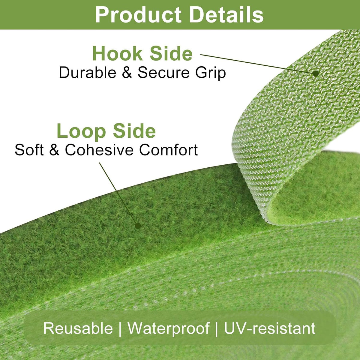Plant Ties 131ft Feet, Plant Tape Reusable Nylon Hook and Loop Tape, Garden Strap for Climbing Plants Supports, Tree Ties for Flower Vine Tomato Branches, Cable Wire (Black)