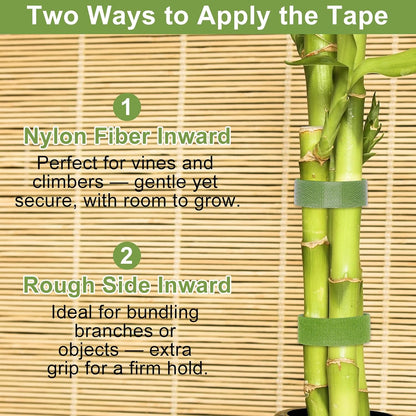 Plant Ties 131ft Feet, Plant Tape Reusable Nylon Hook and Loop Tape, Garden Strap for Climbing Plants Supports, Tree Ties for Flower Vine Tomato Branches, Cable Wire (Black)