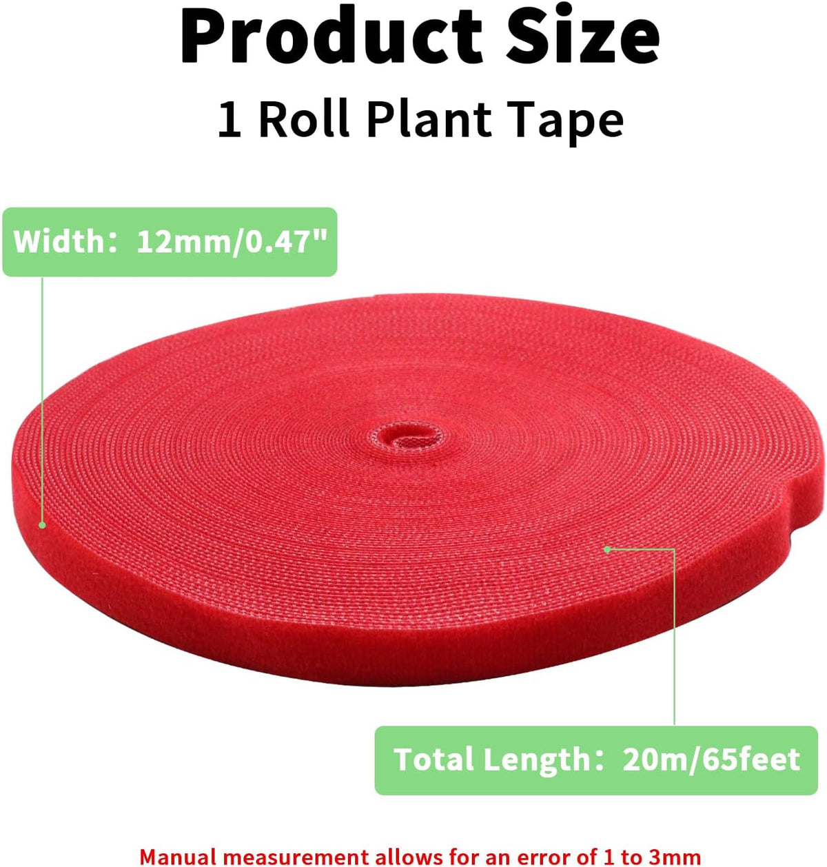 Plant Ties 131ft Feet, Plant Tape Reusable Nylon Hook and Loop Tape, Garden Strap for Climbing Plants Supports, Tree Ties for Flower Vine Tomato Branches, Cable Wire (Black)