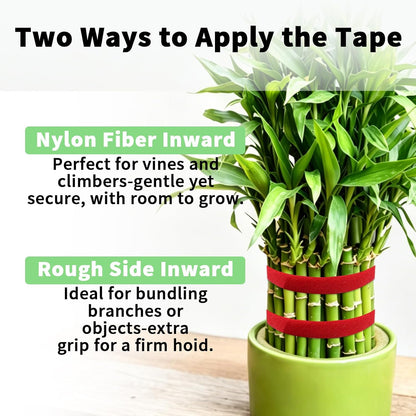 Plant Ties 131ft Feet, Plant Tape Reusable Nylon Hook and Loop Tape, Garden Strap for Climbing Plants Supports, Tree Ties for Flower Vine Tomato Branches, Cable Wire (Black)