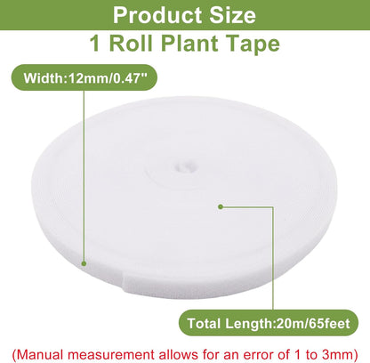 Plant Ties 131ft Feet, Plant Tape Reusable Nylon Hook and Loop Tape, Garden Strap for Climbing Plants Supports, Tree Ties for Flower Vine Tomato Branches, Cable Wire (Black)