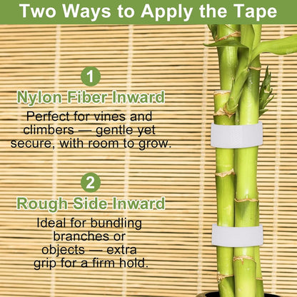Plant Ties 131ft Feet, Plant Tape Reusable Nylon Hook and Loop Tape, Garden Strap for Climbing Plants Supports, Tree Ties for Flower Vine Tomato Branches, Cable Wire (Black)