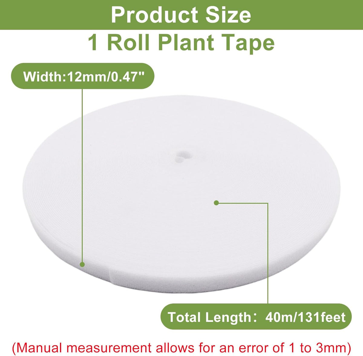 Plant Ties 131ft Feet, Plant Tape Reusable Nylon Hook and Loop Tape, Garden Strap for Climbing Plants Supports, Tree Ties for Flower Vine Tomato Branches, Cable Wire (Black)