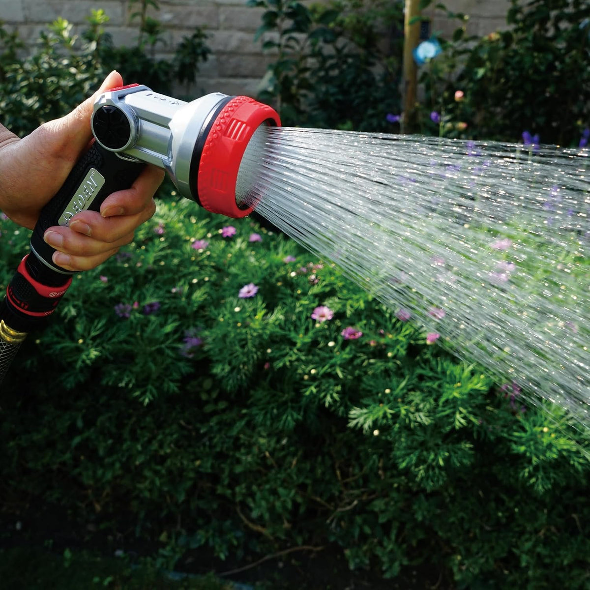 98653 Pro Metal 6-Pattern 18” Watering Wand and Metal Garden Nozzle Value Bundle