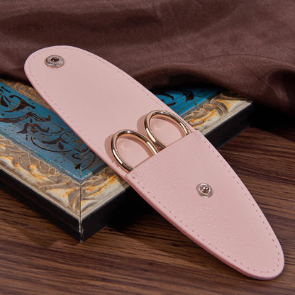 3.6 inch Small Titanium Scissors with Cover, Mini Scissors in a Pouch, All Purpose Everyday Use, Titanium Color