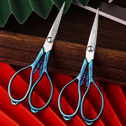 3.6 inch Small Titanium Scissors with Cover, Mini Scissors in a Pouch, All Purpose Everyday Use, Titanium Color