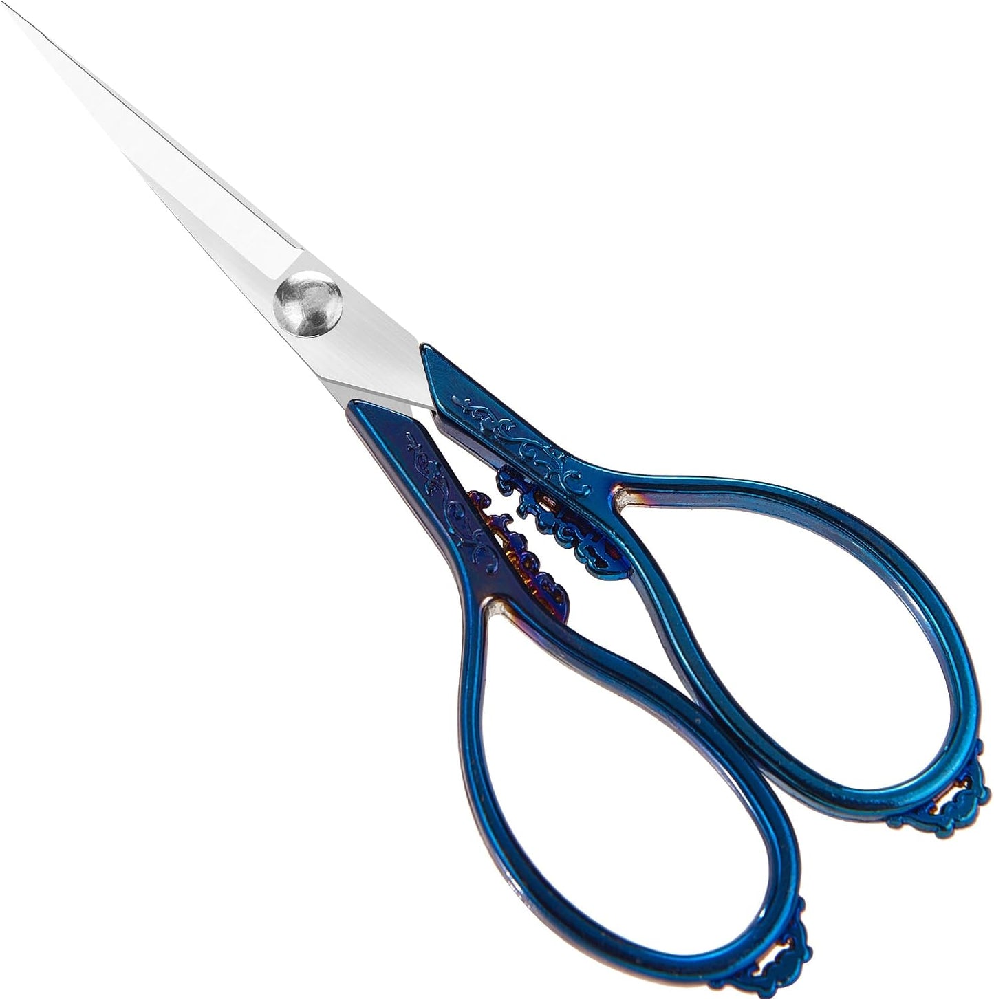 3.6 inch Small Titanium Scissors with Cover, Mini Scissors in a Pouch, All Purpose Everyday Use, Titanium Color