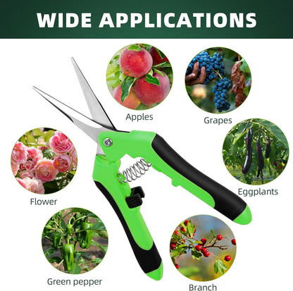3 Pack Garden Pruning Shears Scissors Clippers Stainless Steel