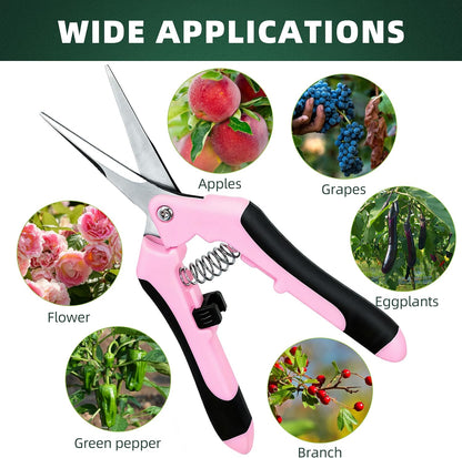 3 Pack Garden Pruning Shears Scissors Clippers Stainless Steel