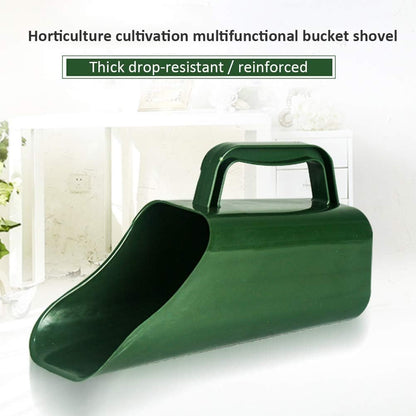 Soil Scoop for Planting, Plastic Garden Shovel Hand Trowel, Heavy Duty Digging Tool for Transplanting, Potting Soil, and Indoor Plant Care