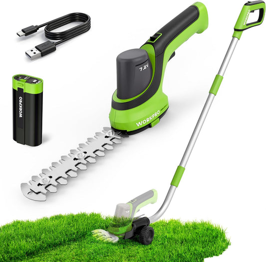 2-in-1 Cordless Hedge Trimmer & Grass Shears