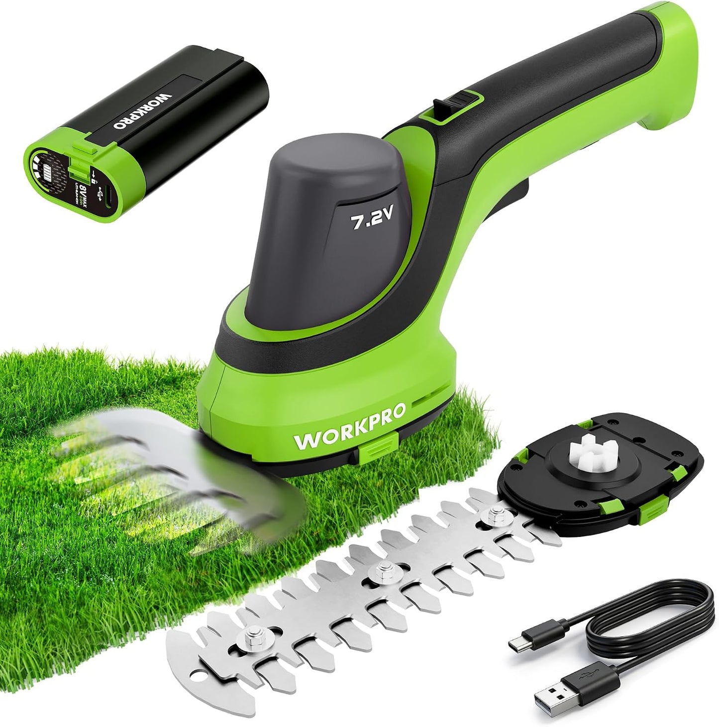 2-in-1 Cordless Hedge Trimmer & Grass Shears