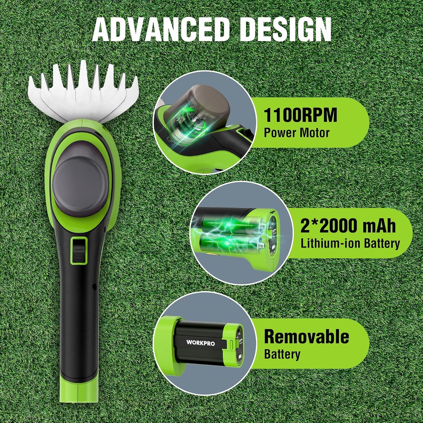2-in-1 Cordless Hedge Trimmer & Grass Shears